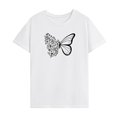 thumbnail image 1 of Camiseta para mujer de verano Tops suave y simple cuello redondo camiseta básica para desplazamientos SG, 1 of 7