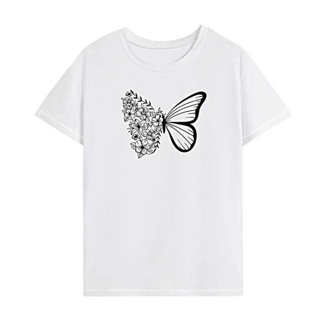 Camiseta para mujer de verano Tops suave y simple cuello redondo camiseta básica para desplazamientos SG