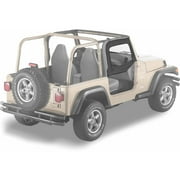 Bestop 51790-35 Jeep Wrangler Upper Fabric Half-Door Set, Black Diamond Fits select: 1997-2006 JEEP WRANGLER / TJ