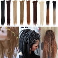 thumbnail image 1 of Extension Dreadlock Ombrée pour Cheveux Synthétiques Résistants à la Chaleur Hip-Hop Crochet Tressage Fait Main Extension Torsadée pour Femmes Brun Foncé 20”-35g, 1 of 6