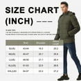thumbnail image 2 of GGleaf Men's Winter Coat Hooded Puffer Jacket Quilted Thicken Down Alternative Coat Green, X-Large, 2 of 7
