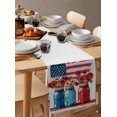 thumbnail image 6 of Independence Day Table Runner Cotton Linen 48 Inch Holiday Dresser Scarves, Red Blue Flag Patriotic Bottle Flower Tablerunner for Kitchen Coffee Dining Bedroom Dinner Scarf Décor 13''x48'', 6 of 9