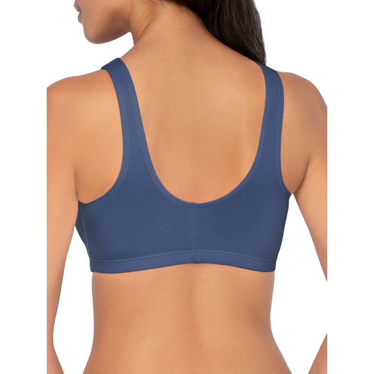 Fruit of The Loom Women's Comfort Front Close Cotton Sports Bra, 2