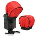 thumbnail image 1 of Uxcell 3.7" x 3.5" Soft Mini Flash Diffuser Cap, 4 Pack Universal Elastic Flash Diffuser Cover for Nikon DSLR Camera Flashlight, Red, 1 of 6