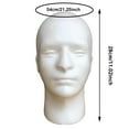 thumbnail image 3 of Adapan Foam Mannequin Male Head Pvc,Head Model Wig Hat Display,Male Manikin Dummy Stand,Male Styrofoam Mannequin Manikin Head Model Foam Wig Hair Glasses Display,White,3.9oz, 3 of 6