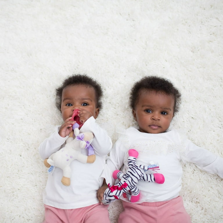 Dr. Brown's Lovey Pacifier and Teether Holder, 0-6m, Zebra With