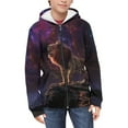 thumbnail image 3 of Xoenoiee Lion Galaxy Girls Boys Zip-Up Hoodies Kids Fall Winter Warm Sweatshirt Jacket with Pocket Youth Long Sleeve Shirt Top Teen Clothes Outfits, 11-13 Years, 3 of 7