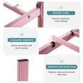 thumbnail image 6 of Einfach Twin Size Heavy Metal Bed with Vintage Headboard Pattern, Pink, 6 of 7