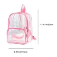 thumbnail image 3 of Pklyzj Clear Backpack, Heavy Duty Transparent Bookbag for School, Fabric & PVC Transparent Backpack with Reinforced Strap for Women Men, Large Capacity Clear bag for College, Travel, Security, 3 of 7