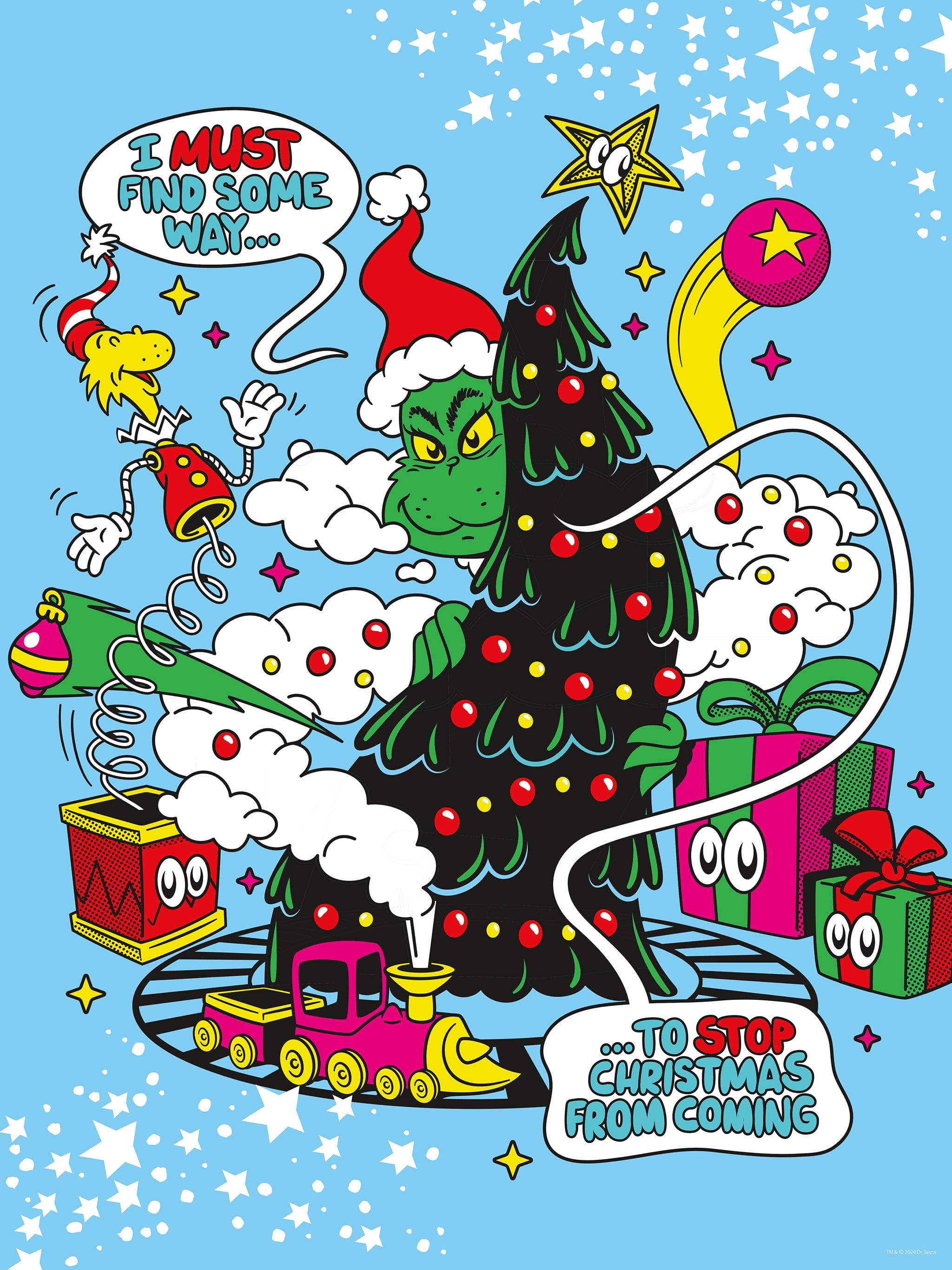Ceaco Dr. Seuss Grinch 3 In 1 Multipack Interlocking Jigsaw Puzzle for Adults Ages 14-99 Years