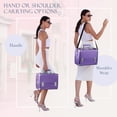 thumbnail image 3 of Funda organizadora de maquillaje FRENESSA extra grande con 6 bandejas, color morado, 3 of 7