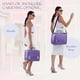 thumbnail image 3 of Funda organizadora de maquillaje FRENESSA extra grande con 6 bandejas, color morado, 3 of 7
