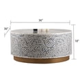 thumbnail image 3 of Modern Luxe Mother of Pearl Handmade Coffee Table in Gray color, 3 of 5