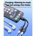 thumbnail image 2 of Dual Lightning Headphone Jack Adapter(2 Pack)for Apple MFi Certified Aux Audio Charger Cable Splitter for iPad for iPhone 14 13 Pro Max Connector Double Lighting Phone Charging Earphone Music Dongle, 2 of 7