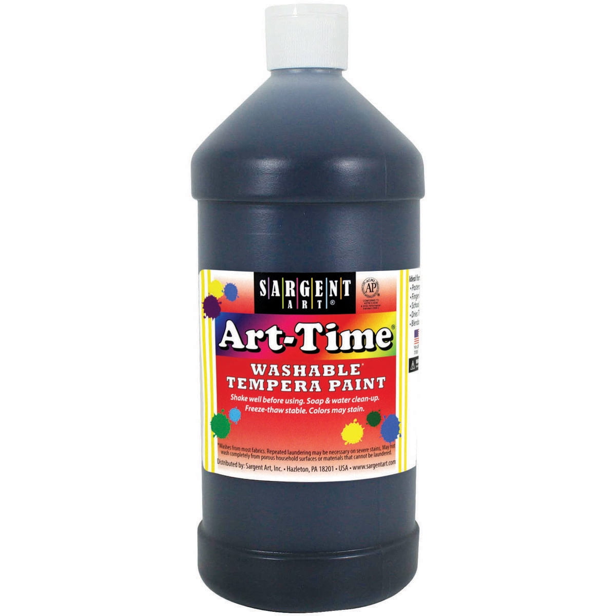 Washable ArtTime(R) Tempera Paint 32ozBlack