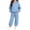 Blue, variant on Eltusu Girls Outfit Sets Two Pieces, Sports Elastic Waist Long Sleeve Hoodies and Joggers Sets Light Blue Size 7-8 T