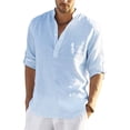 thumbnail image 4 of Camisetas de manga larga holgadas de algodón y lino de alta calidad para hombre, ropa informal de verano con estampado de kárate Kyokushin, moda 2023, 4 of 5