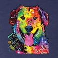thumbnail image 2 of Smiling Dog | Colorful Neon Golden Retreiver | Dean Russo Art Animal Lover Tri-Blend Racerback Tank Top, Vintage Navy, X-Large, 2 of 6