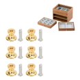 thumbnail image 1 of 20Pcs Single Hole Small Handle Set,  0.47 X 0.43in Retro Zinc Alloy Single Hole Jewelry Box Drawer Round Head Small Handle With Screws, 1 of 8