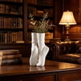 thumbnail image 6 of MMJ Vase Ballet Shoe Shaped Resin Modern Decorative Flower Planter Black White 5.91x4.72x9.17in for Home Desktop Centerpiece, 6 of 6