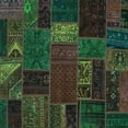 thumbnail image 1 of Ahgly Company Indoor Square Oriental Turquoise Blue Modern Area Rugs, 8' Square, 1 of 4