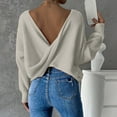 thumbnail image 4 of Timegard Sweaters for Women off the Shoulder Cropped Long Sleeve Pullover Tops Fall Winter Comfy Blouse, 4 of 7