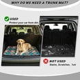 thumbnail image 3 of SEANATIVE Trunk Protection Cargo Liner Car Trunk Mats Wear-Resistant Universal Cargo Liner SUV Cargo Mats Rear Trunk Floor Mat Car Interior Decorations, Tribal Geometric Print Teal Beige, 3 of 4