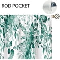 thumbnail image 5 of Eucalyptus Botanical Leaves Teal Floral Kitchen Window Curtains Over Sink Farmhouse Flower Leaf Small Window Treatment Cafe Short Curtains for Bathroom Treatment Tier Drapes 27.5x39inch, 5 of 6