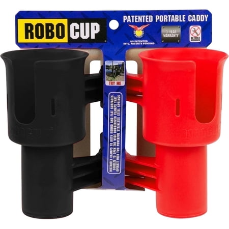ROBOCUP Clamp-On Cup Holder for Boat Fishing Rod Holder Golf Cart & Beach Chair Accessory