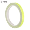 thumbnail image 3 of Uxcell Reflective Tape, 3 Roll 26 ft x 0.4-inch Adhesive High Visibility Safety Tape Reflector, Fluorescence Green, 3 of 6