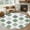 Green, variant on Green Geometric 6ft Round Rugs, Vintage Moroccan Rhombic Bohemia Gray Washable Non-Slip Area Rugs for Living Room Bedroom Kitchen, Soft Low Pile Dining Room Kicthen Circle Carpet, Indoor Floor Rug