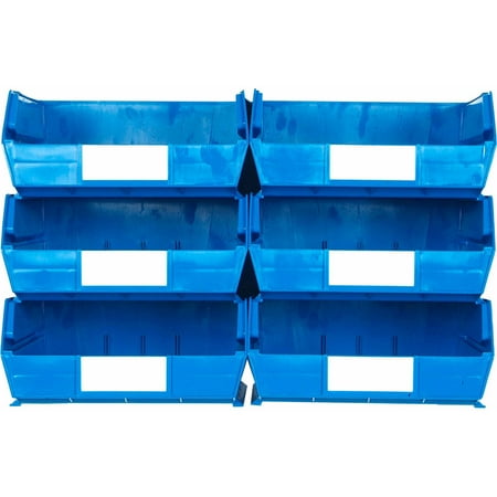 Bin Rail - LocBin 8-Piece Wall Storage Unit with 10-7/8