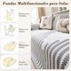 thumbnail image 4 of Funda para Sillones Chenille de Doble Cara Funda de Sofa Duradero Cubre Sillones Resistente al Desgaste Cubre Sofa Gris, 4 of 4