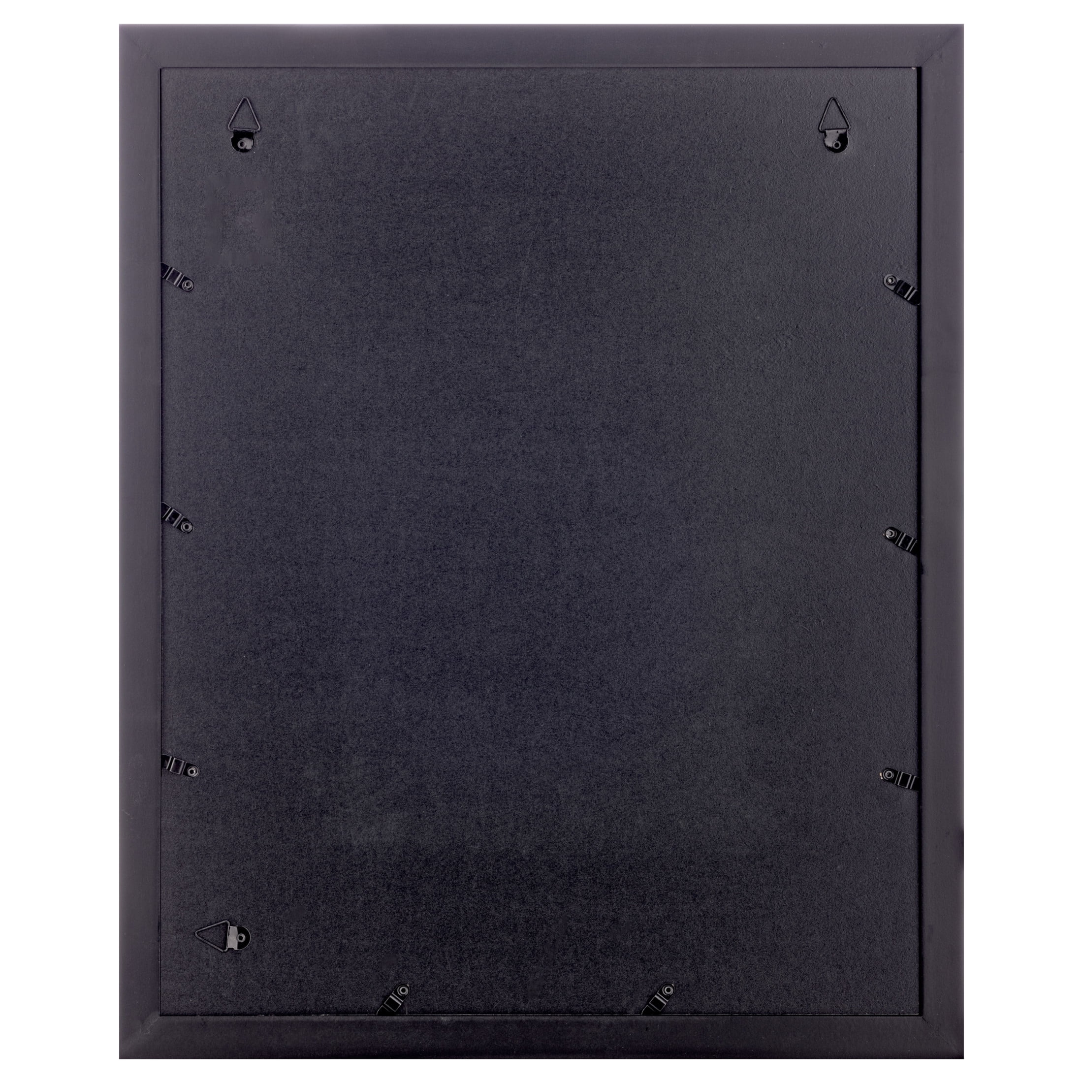 Gallery Solutions 16"x20" Black Wall Picture Frame - Matted for 11"x14" Photos - Solid Wood with Double White Mat - Versatile-Elegant for Home, Office Décor