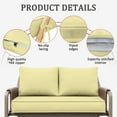 thumbnail image 6 of Snubbull Outdoor 46" x 26" x 5" Loveseat Cushion Set, Water repellent, Fade Resistant, Cushion Set for Couch, Bench, and Swing, LIght Yellow, 6 of 6