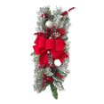 thumbnail image 2 of Adorno navideño en forma de lágrima para puerta delantera, guirnalda artificial decorativa para Navidad Flocado rojo, 2 of 9
