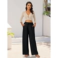 thumbnail image 2 of Pantalón Palazzo FireSwan de pierna ancha con cordón, negro, 2 of 5