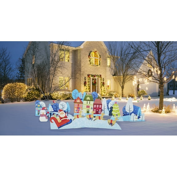 Christmas Village - OUTDOOR Yard Signs avg. 39" x 45"