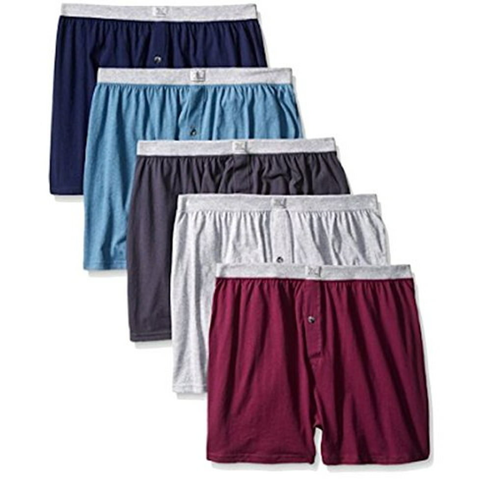 Fruit of the Loom - Fruit of the Loom Men's 5Pack Knit Boxer Shorts ...