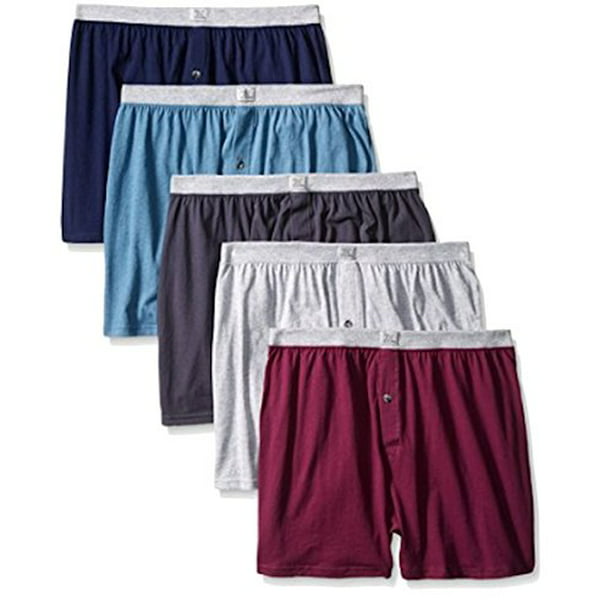 Fruit of the Loom - Fruit of the Loom Men's 5Pack Knit Boxer Shorts ...