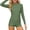 Army Green, variant on Children's 2 Piece Long Sleeve Solid Color Rash Guard Swimsuit Age 3-14 Years