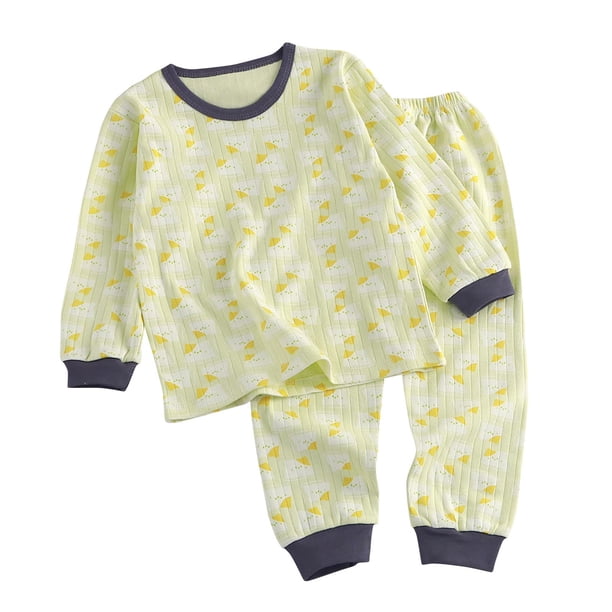 Manga larga vestido de línea para las mujeres Niños impreso manga larga cuello redondo blusa y pantalones de dos piezas, vestido corto de manga larga para niños casual