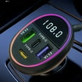 thumbnail image 4 of Car Fast Charging Charger, Bluetooth Mp3 Player, Car Cigarette Lighter With Digital Display, Car Fast Charging, One To Four with Car Charger, Multi-Port Concurrent Charging, 4 of 6