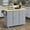 Gray, variant on ZIVACATE Rolling Mobile Kitchen Island with Wood Top and Drop Leaf Breakfast Bar, Cabinet/Drawers/Locking Wheels/Spice&Towel Rack, 52.7 Inch Width,Black