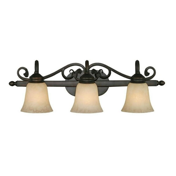 3 Light Vanity in Casual Style 9 inches High By 28 inches Wide Bailey Street Home 170-Bel-647568