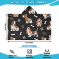 thumbnail image 2 of Basset Hounds with Bones and Presents Hooded Bath Towel，50"x30" for Ages 3 To 12 Kids, Quick Dry Lightweight Soft Microfiber Hood Beach Towel Cover Up for Kids, 2 of 7