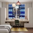 thumbnail image 6 of Curtains 84 Inches Long 2 Panels, Vintage Anchor Nautical Grommets Window Treatment Curtain, Coastal Blue Striped Thermal Curtains Drapes for Living Room/Bathroom, 6 of 9
