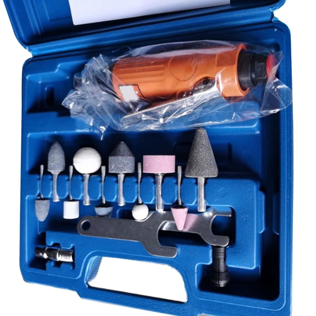 Kit de amoladora de aire, juego de 16 piezas Amoladora de aire de aire Amoladora de matriz neumática Respuesta rápida
