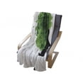 thumbnail image 4 of Hair Salon Soft Flannel Fleece Throw Blanket, Silhouette of a Young Lady with Tree Bushes Watercolor Hair, Cozy Plush for Indoor and Outdoor Use, 50" x 70", Fern Green Lime Green, by Ambesonne, 4 of 6
