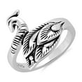thumbnail image 2 of 925 Sterling Silver Oxidized Platinum Plated Peacock Women Valentines Day Gifts Ring, 2 of 4